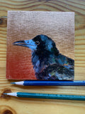 Rook On Copper Leaf